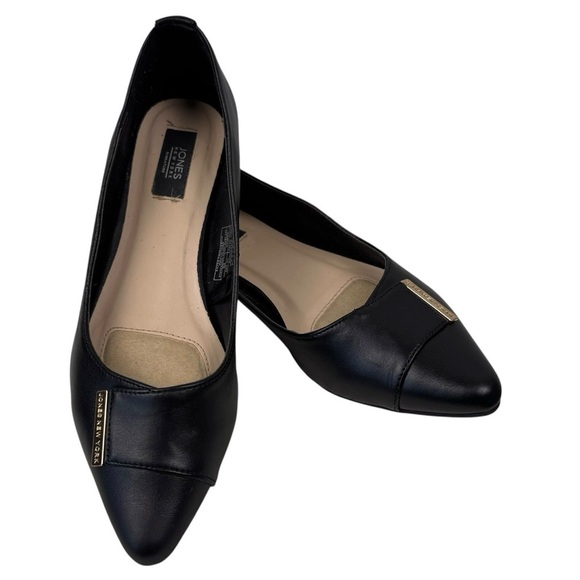 Jones New York Signature “Qamar” Flats, Women's Size 8.5, Black Pointed Toe - Picture 2 of 8